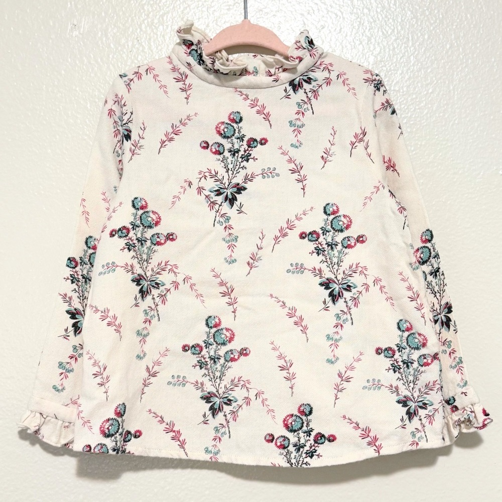 Bonpoint shirt top JENA floral blouse 4A